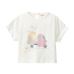 Baby Kurzarmshirt weiß mit Fahrzeugmotiv aus Bio Baumwolle