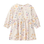 Baby Langarm Kleid puderrosa Bio Baumwolle mit Blumendruck