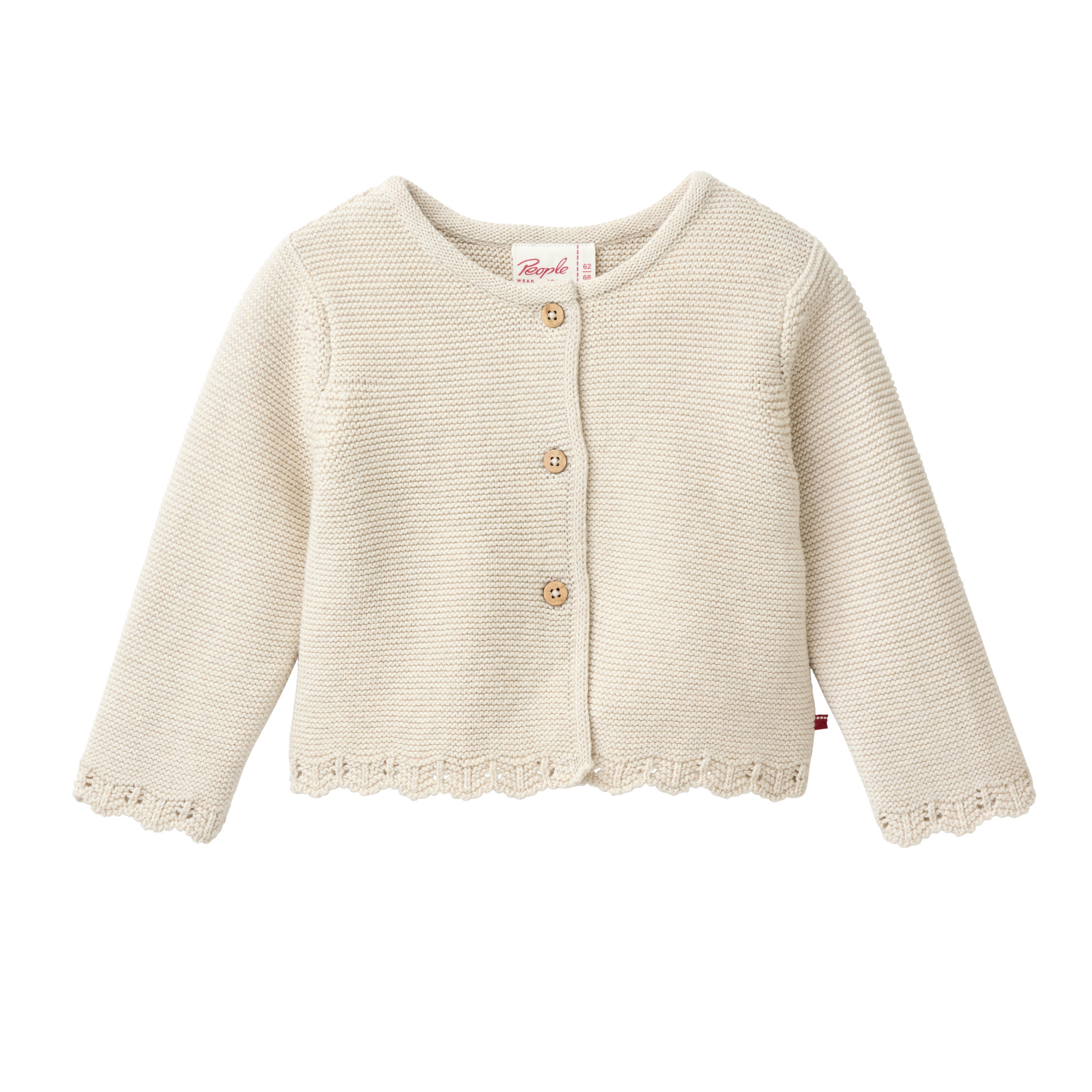Baby Strickjacke Bio Baumwolle Kitt Mélange