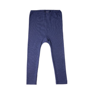 Kinder Leggings aus Merinowolle und Seide in blau