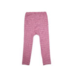 Kinder Leggings aus Merinowolle und Seide rosa weiß gestreift