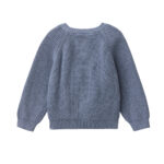 Baby Strickjacke Bio Baumwolle ozean Rückseite Halbpatenstrick