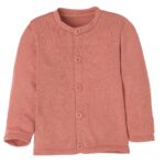 Eine Bio Strickjacke von Disana aus Merinowolle in der Farbe Softpink