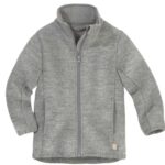 Baby- und Kinder-Walkjacke Zipper von Disana in Grau aus Schurwolle mit Reißverschluss – leichte Walkjacke für die Übergangszeit