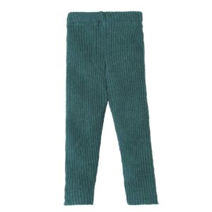 Eine Bio Leggings von Disana aus Merinowolle in der Farbe Eukalyptus