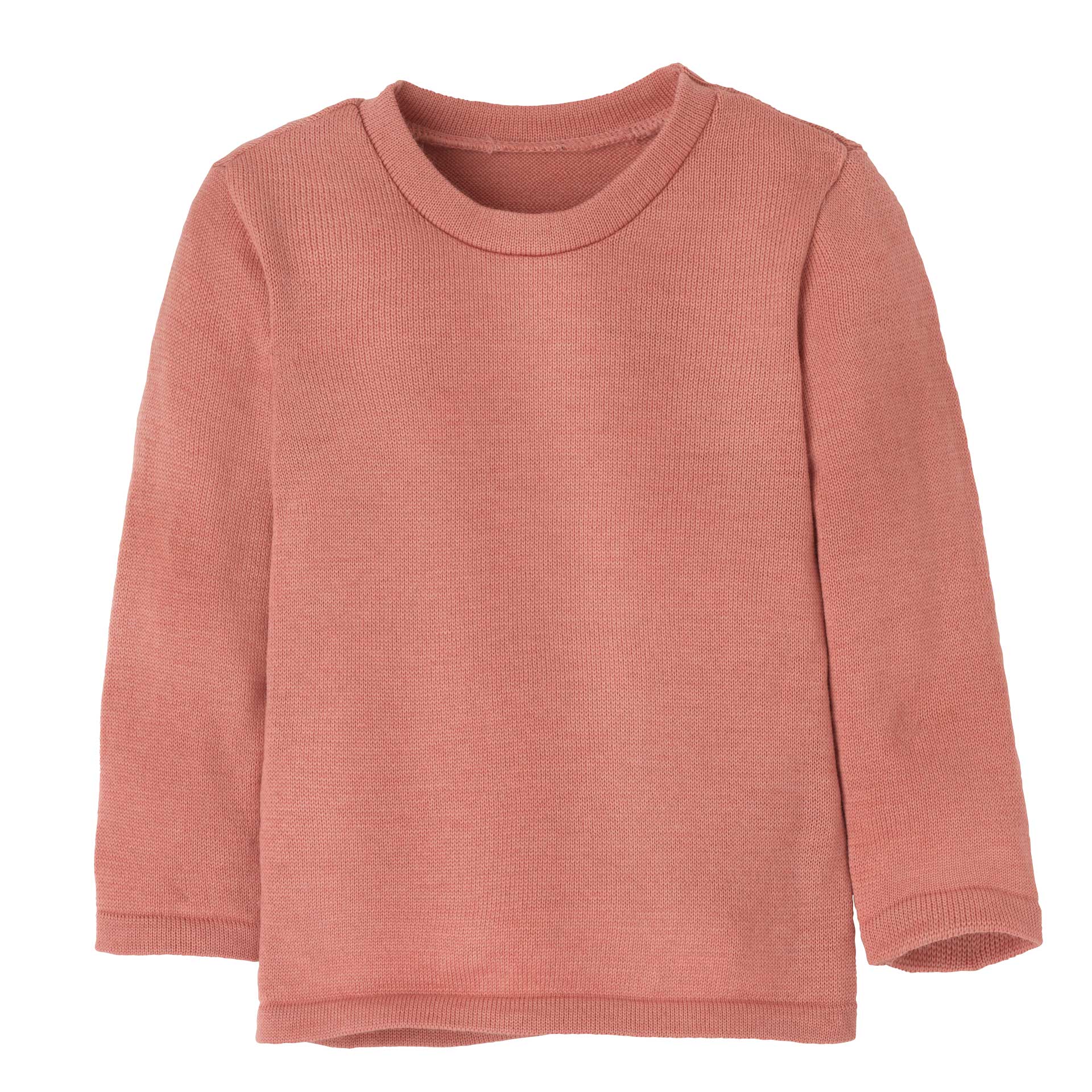 Ein Bio Strickpullover von Disana aus Merinowolle in der Farbe Softpink