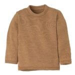 Ein Bio Strickpullover von Disana aus Merinowolle in der Farbe Karamell